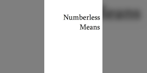 Cover image for Numberless Means