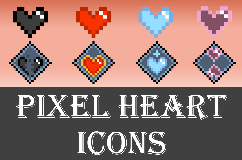 Pixel Heart Icons