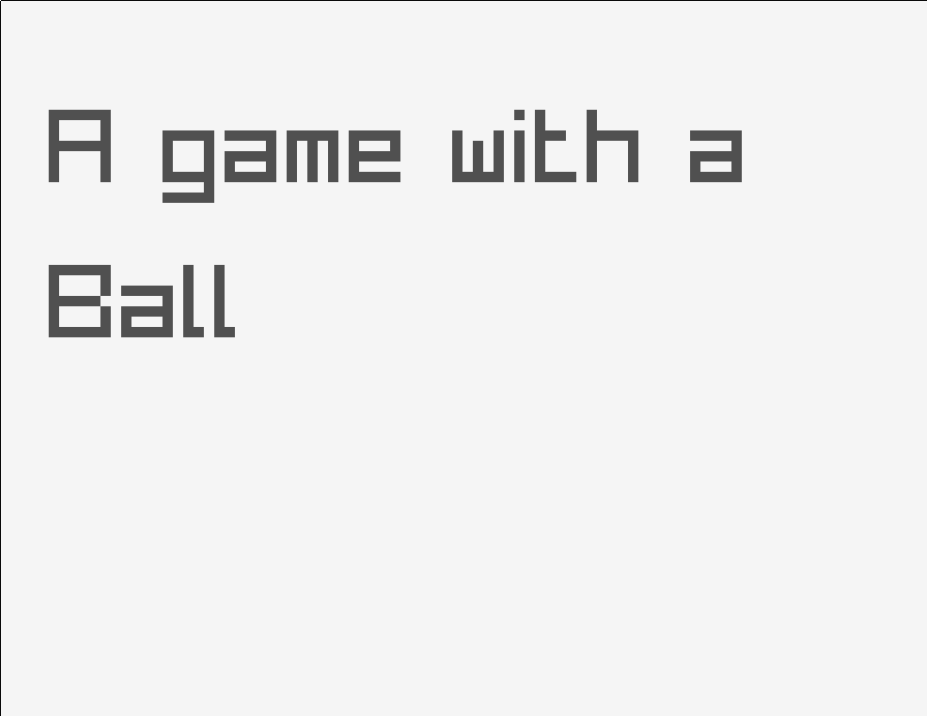 Cover image for A game with a ball