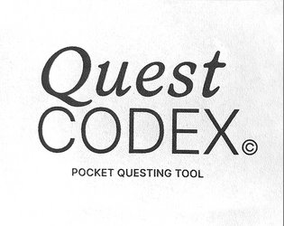 QuestCODEX©   - A pocket questing tool. 