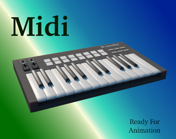 Midi Keyboard 3D Model By B._.render