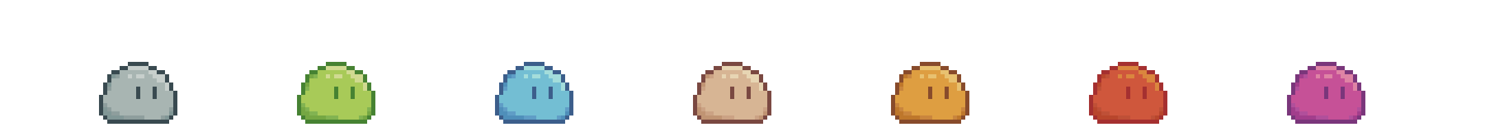 2D Pixel Slime Set