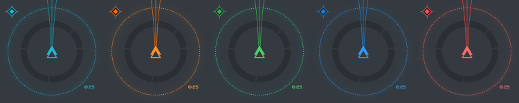 VTT Spaceship Radar Screen color variants