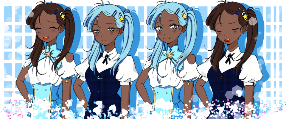 Blue Magical School Girl!