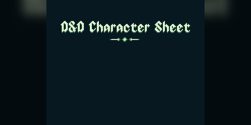 Cover image for Game Boy D&D Character Sheet