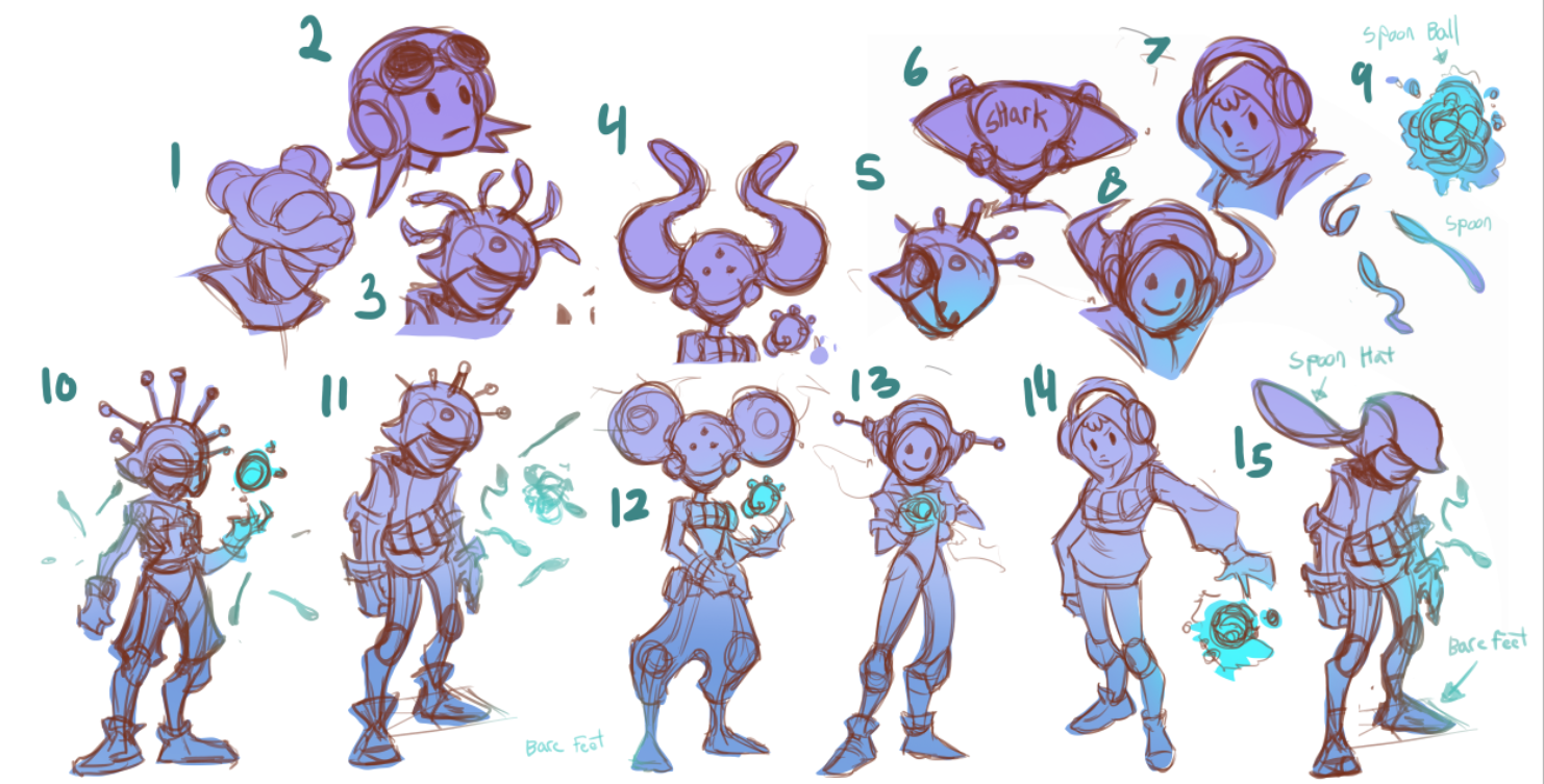 Early character concepts