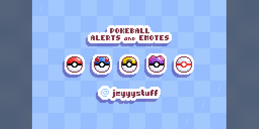 PREMADE Animated Pokéball Stream Alerts / Emotes by jeyyy