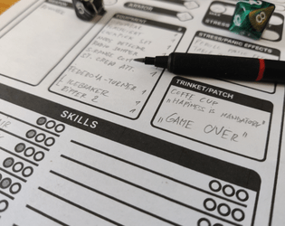 Compact Character Sheet for Mothership RPG   - Compact character sheet for Mothership RPG in printable A5 format 