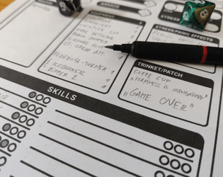 Compact Character Sheet for Mothership RPG  