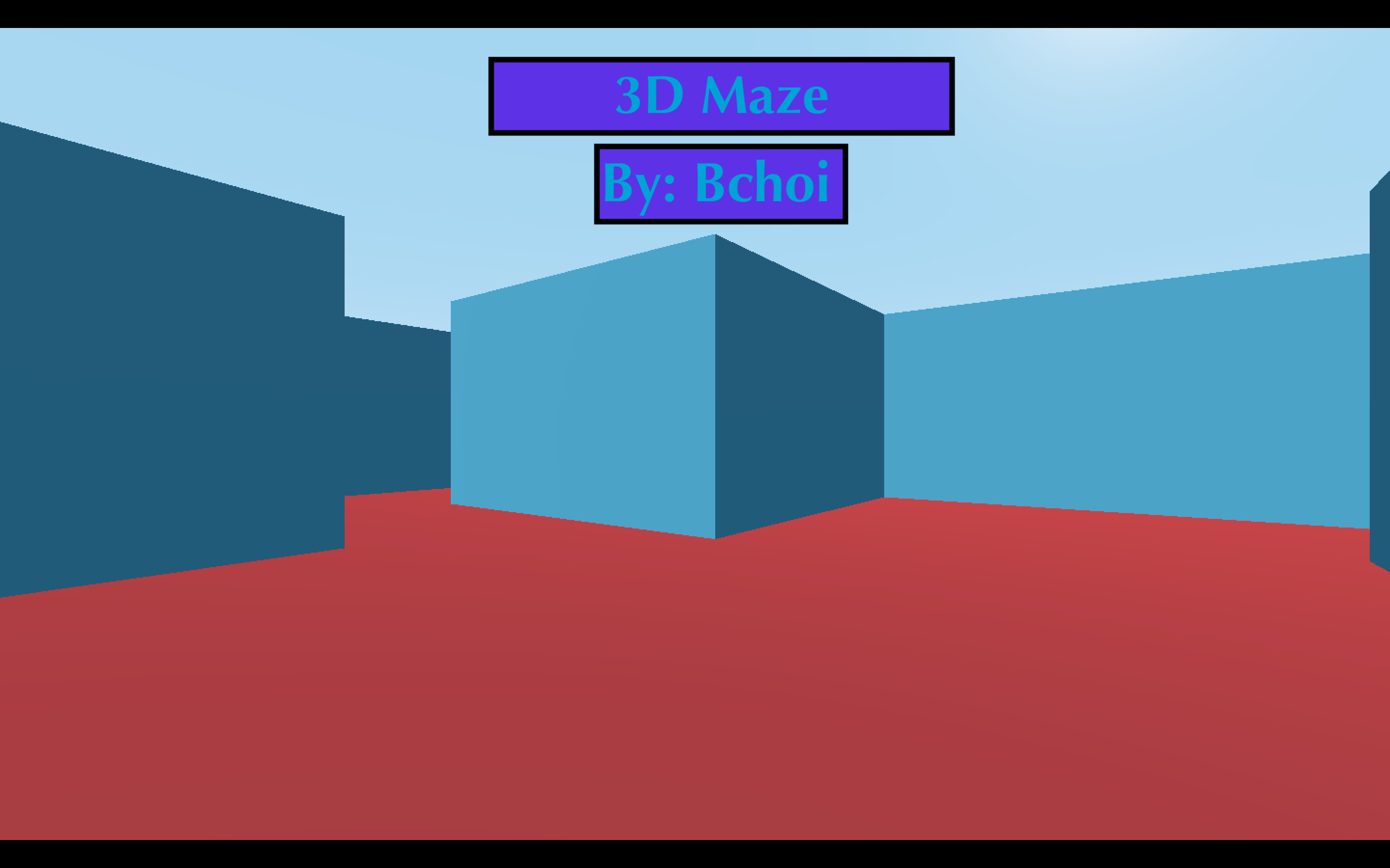 3D First Person Maze by bchoi