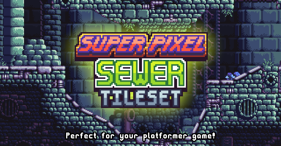 Super Pixel Sewer Tileset