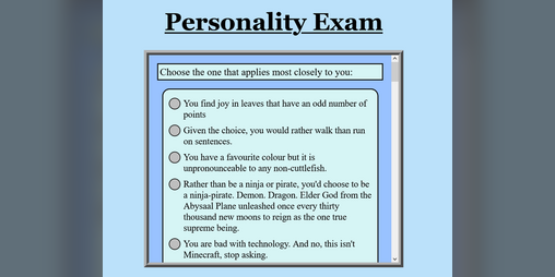 Cover image for Personality Exam