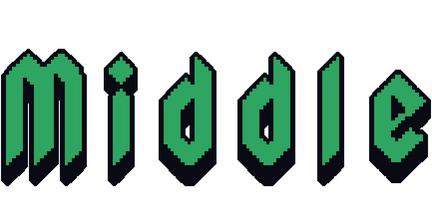Middle : a black letter pixel art font