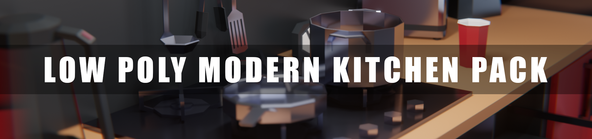 Low Poly Modern Kitchen Pack