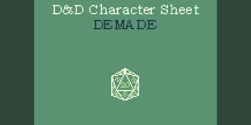 Cover image for D&D Character Sheet DEMADE