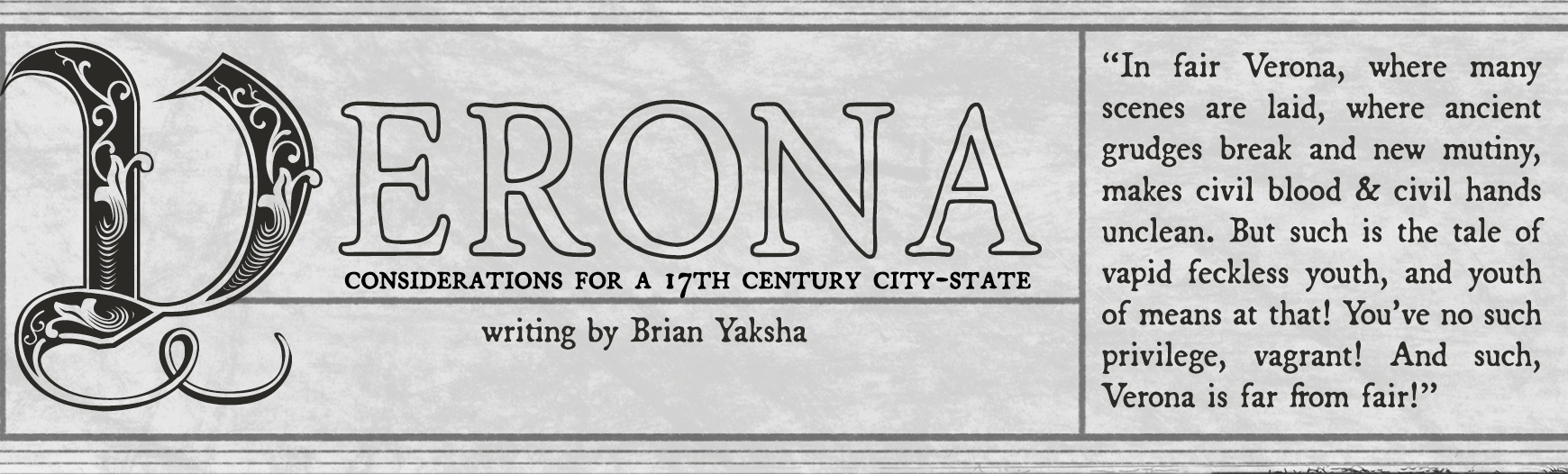 Verona: Considerations for a 17th Century City-State