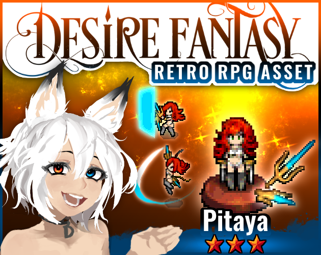 DESIRE FANTASY Pitaya [Character & Battler]-RPG RETRO TOPDOWN by Noiracide