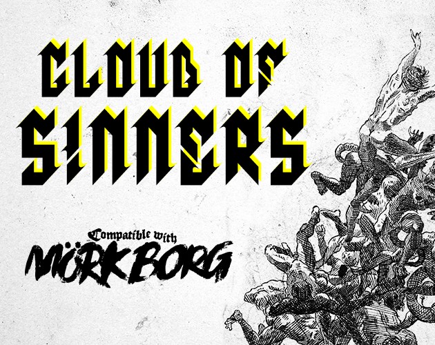 Cover image for Cloud of sinners - a purity test for MÖRK BORG