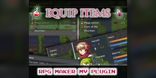 Cover image for Equip Items - Rpg Maker MV plugin