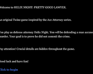 Helix Night: Pretty Good Lawyer