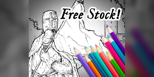 Cover image for Paladin - Colouring Page & Stock Art