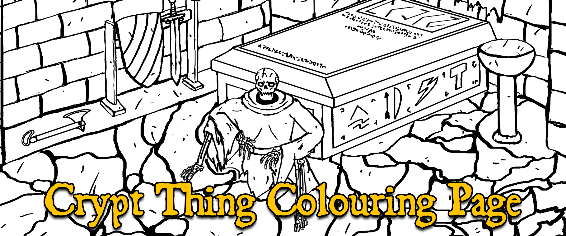 Crypt Thing Colouring Page