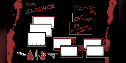 Cover image for 90's Slasher Stream Overlay Pack