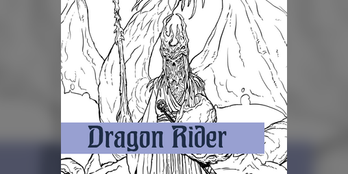 Cover image for Dragon Rider - colouring page