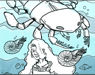 Ocean Lady Colouring Page  