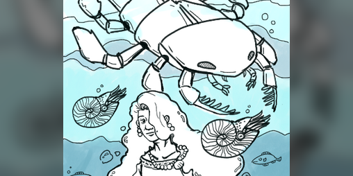 Cover image for Ocean Lady Colouring Page