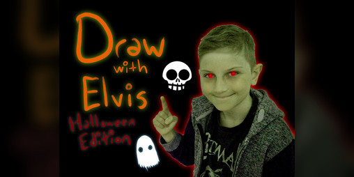 Cover image for Draw with Elvis Halloween Edition
