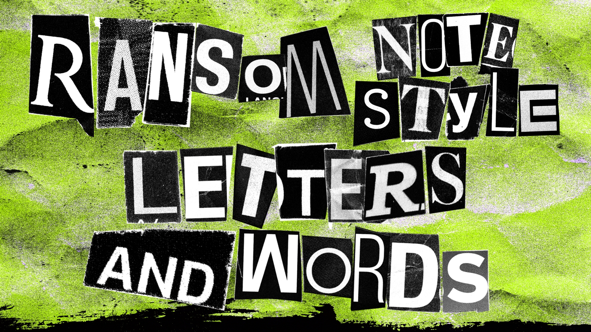 Ransom Note Style Cut Out Letters