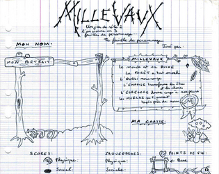 Millevaux à l'ancienne en trois feuilles de perso  