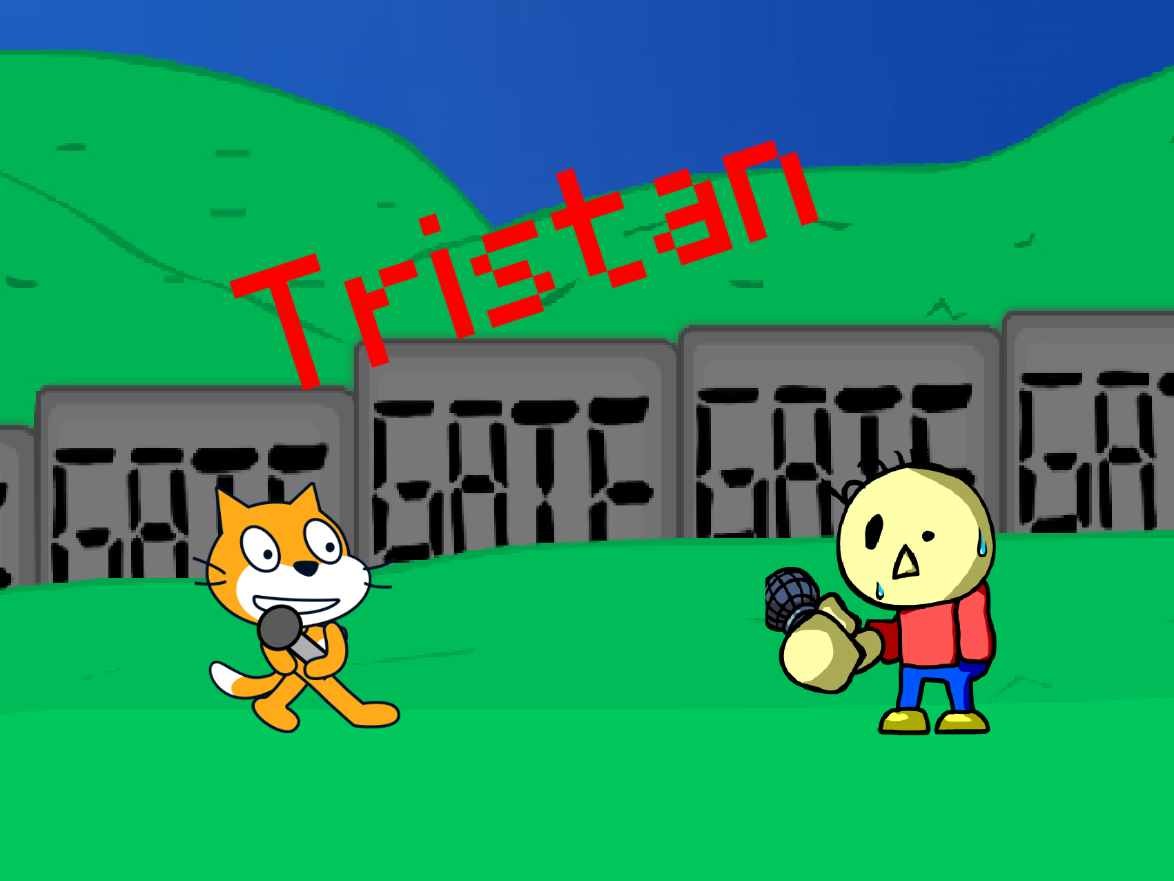 Fnf vs scratch cat with Tristan