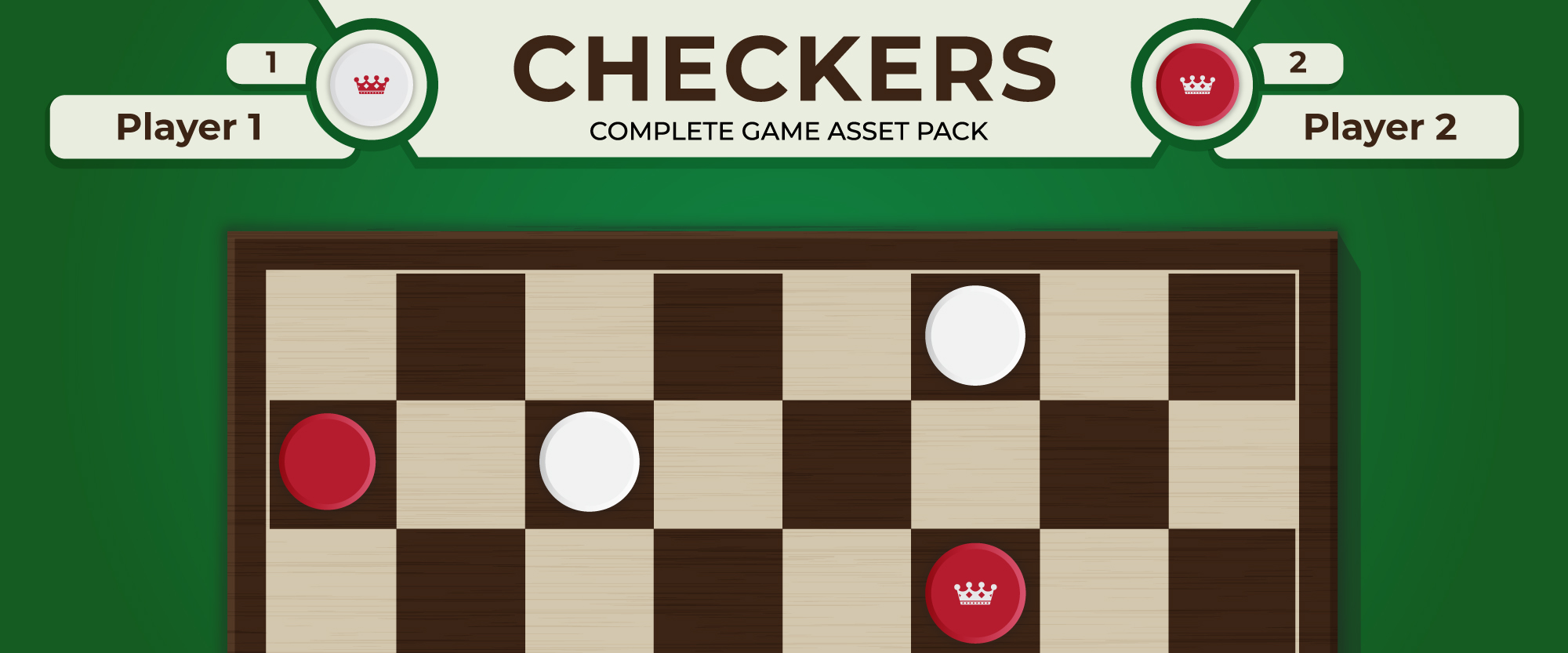 Checkers (Draughts) Complete Asset Pack