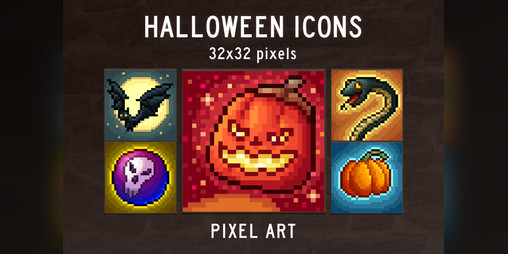 Halloween Pixel Art 32x32