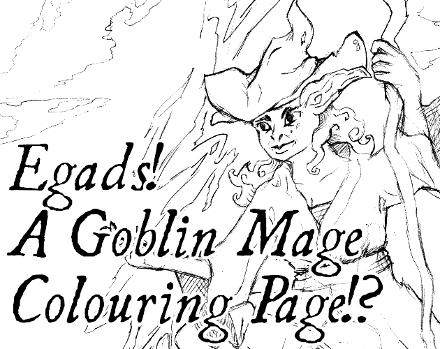 Goblin Mage Colouring Page By Frog Factory For Ttrpg Coloring Book Jam 