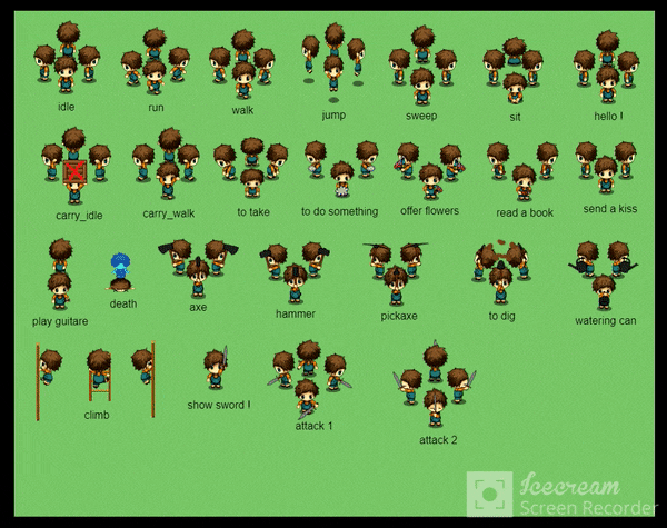 Cute Village - Pack - 1 Villager - 25 animations (and demo) by Moraan