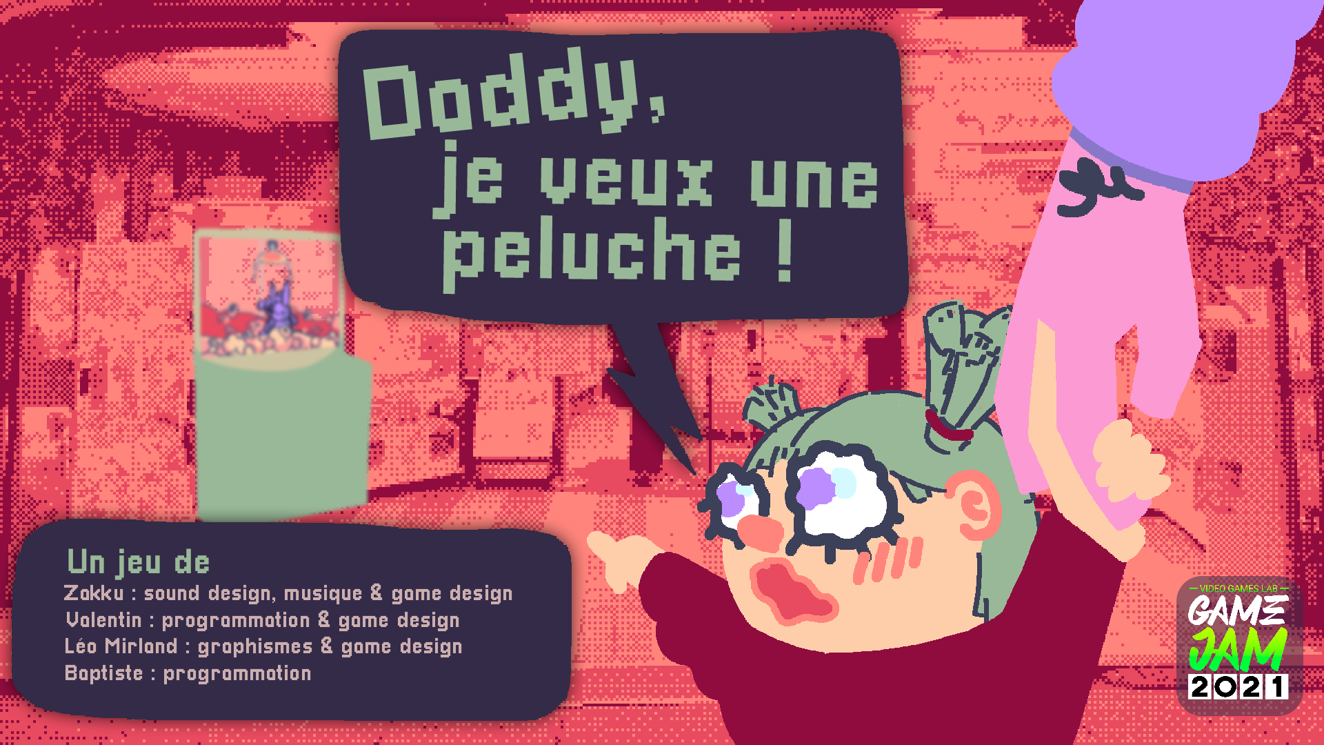 Daddy, je veux une peluche !