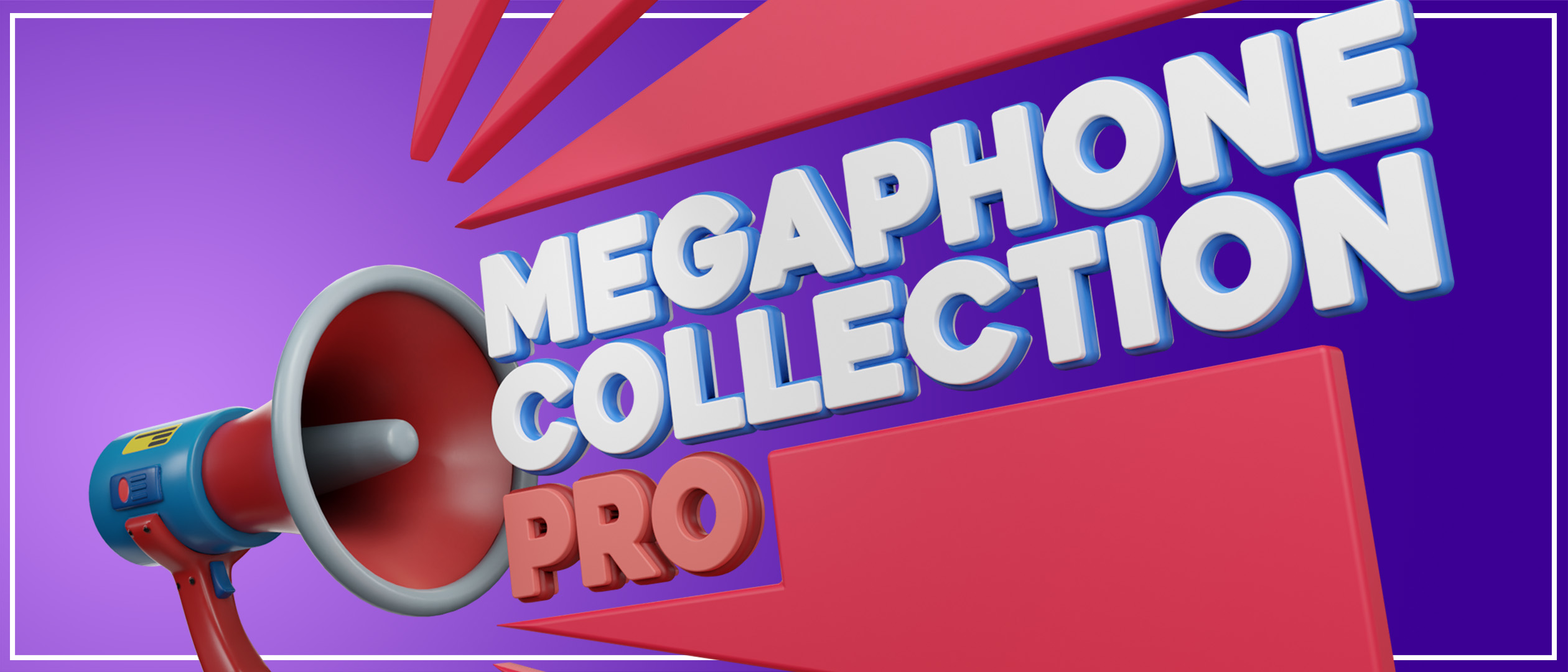 3D Megaphones Collection PRO