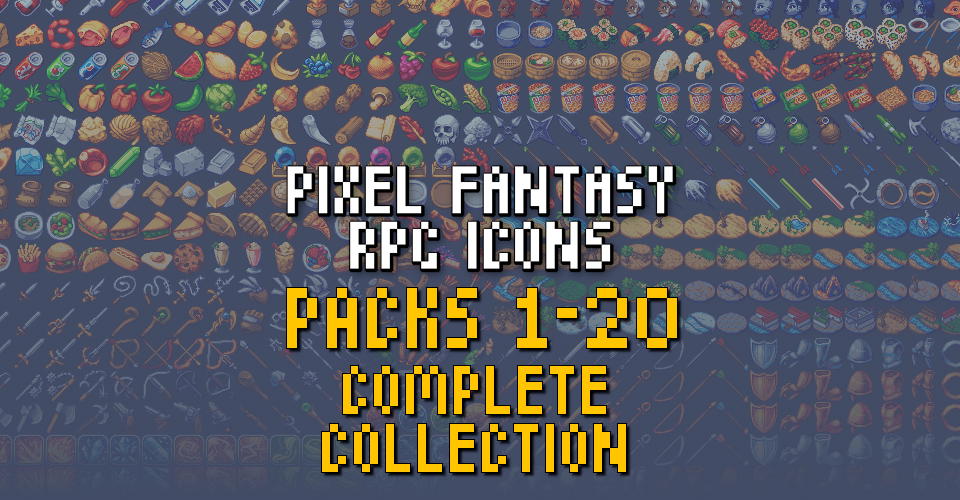PIXEL FANTASY RPG ICONS: Packs 1-20 Complete Collection