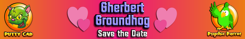 Gherbert Groundhog in Save the Date