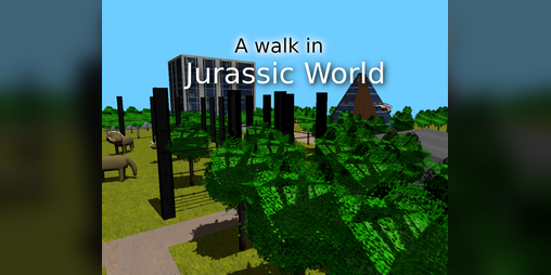 Cover image for A walk in Jurassic World (Old)