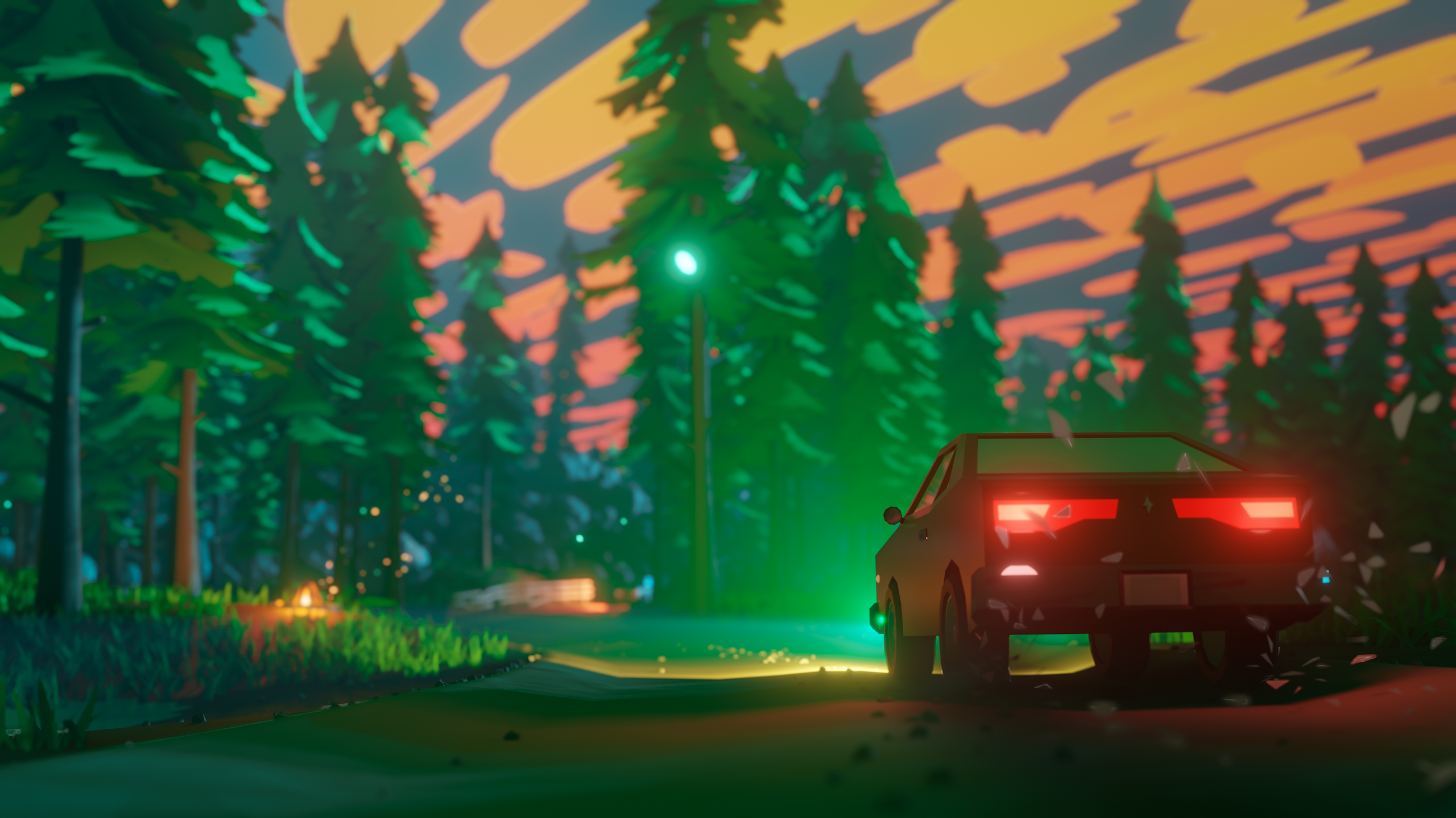 A Forest Road Concept - Blender