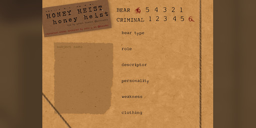 Cover image for Honey Heist Character Sheet