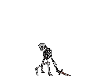 Pixilart - skeleton 32x32 by RadenPagam