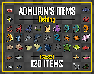 Free Fishing Game Assets Pixel Art Pack 