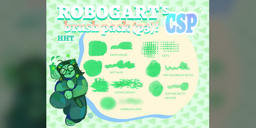 Cover image for ROBOGART's Brush Pack (P3)! [CSP brushes, .sut files!]