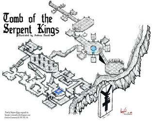 Tomb of the Serpent Kings Handdrawn Iso Map   - Free Isometric map of Tomb of the Serpent Kings 