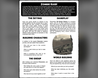 Zombie Raid! A D6 Danger System Module  